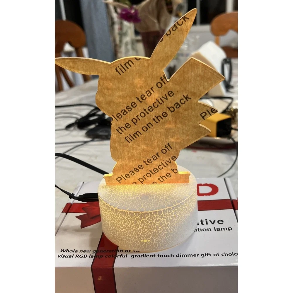 Creative 3D Visualization‎ Lamp - Pikachu Pokemon